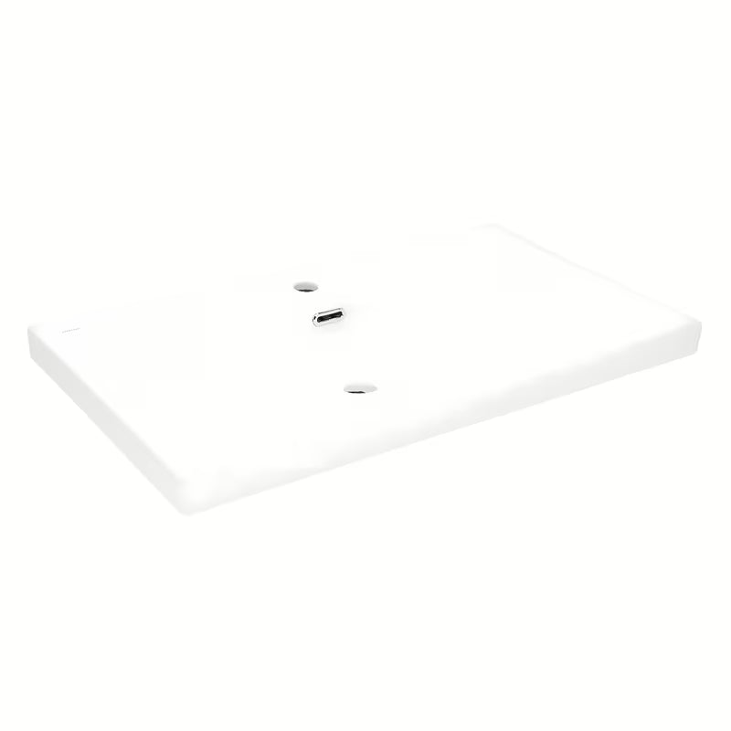 Namještajni keramički umivaonik SAT B-Way u mat bijeloj boji s odlagališnim plohama i otvorom pro slavinu u sredini.