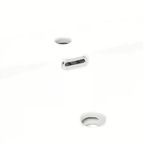 Namještajni keramički umivaonik SAT B-Way u mat bijeloj boji s odlagališnim plohama i otvorom pro slavinu u sredini.