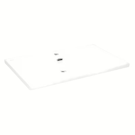 Namještajni keramički umivaonik SAT B-Way 81x46 cm u mat bijeloj boji s odlagališnom plohom desno.