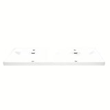 Bijeli keramički namještajni dvostruki umivaonik SAT B-Way s dva otvora pro slavinu i preljevom