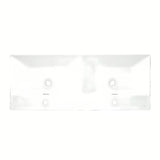 Bijeli keramički namještajni dvostruki umivaonik SAT B-Way s dva otvora pro slavinu i preljevom