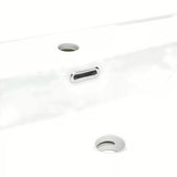 Bijeli keramički namještajni dvostruki umivaonik SAT B-Way s dva otvora pro slavinu i preljevom