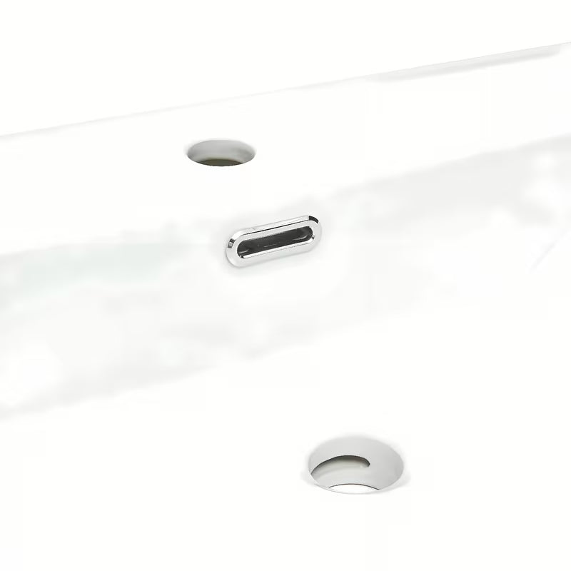 Bijeli keramički namještajni dvostruki umivaonik SAT B-Way s dva otvora pro slavinu i preljevom