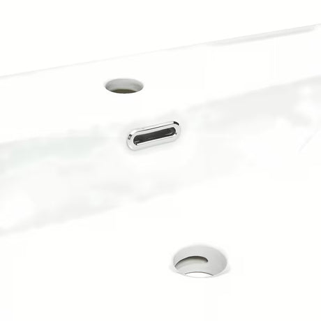Bijeli keramički namještajni dvostruki umivaonik SAT B-Way s dva otvora pro slavinu i preljevom