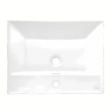 Bijeli sjajni keramički umivaonik za kupaonski ormarić SAT B-Way s sa središnjim otvorom pro slavinu i preljevom.