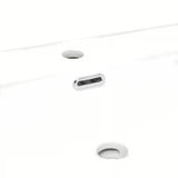 Bijeli sjajni keramički umivaonik za kupaonski ormarić SAT B-Way s sa središnjim otvorom pro slavinu i preljevom.