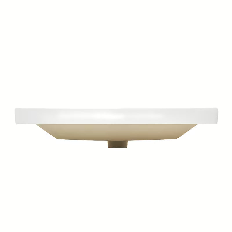 Bijeli sjajni keramički umivaonik za kupaonski ormarić SAT B-Way s sa središnjim otvorom pro slavinu i preljevom.