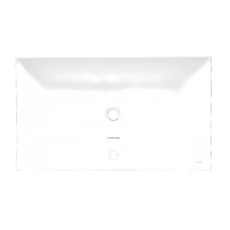 Bijeli keramički umivaonik za kupaonski ormarić SAT B-Way s preljevom i otvorom pro slavinu u sredini