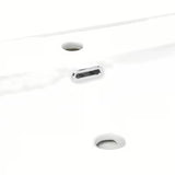 Bijeli keramički umivaonik za kupaonski ormarić SAT B-Way s preljevom i otvorom pro slavinu u sredini