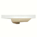 Bijeli keramički umivaonik za kupaonski ormarić SAT B-Way s preljevom i otvorom pro slavinu u sredini