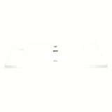 Bijeli keramički umivaonik za kupaonski ormarić SAT B-Way 81x46 cm s odlagališnom plohom desno i otvorom pro slavinu u sredini.