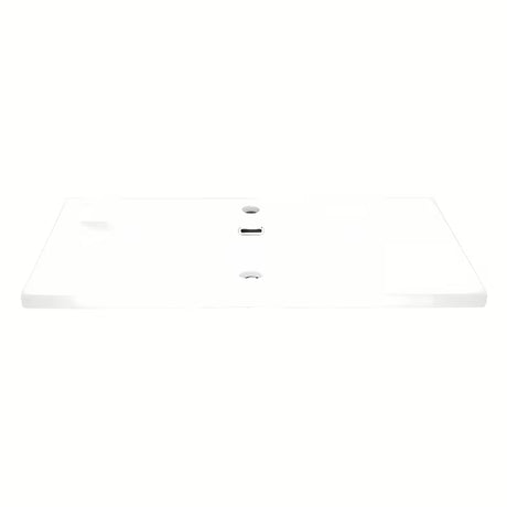 Bijeli keramički umivaonik za kupaonski ormarić SAT B-Way 81x46 cm s odlagališnom plohom desno i otvorom pro slavinu u sredini.