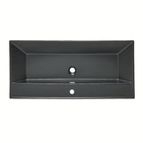 Namještajni keramički umivaonik SAT B-Way u mat crnoj boji s otvorom pro za slavinu u sredini