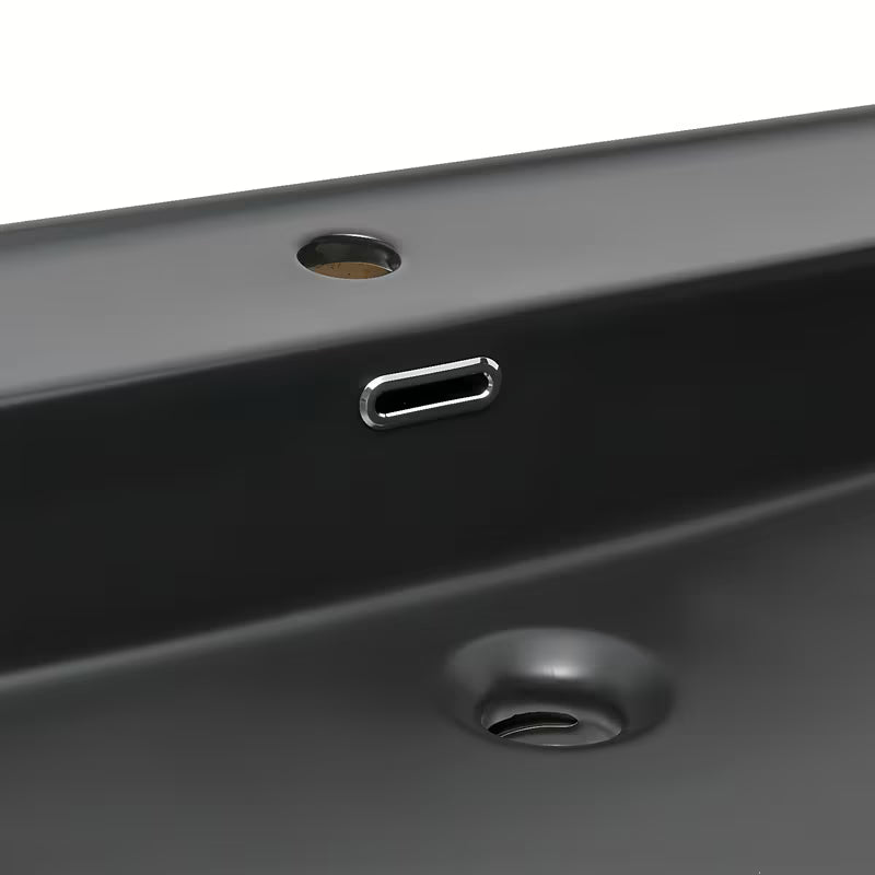 Namještajni keramički umivaonik SAT B-Way u mat crnoj boji s otvorom pro za slavinu u sredini