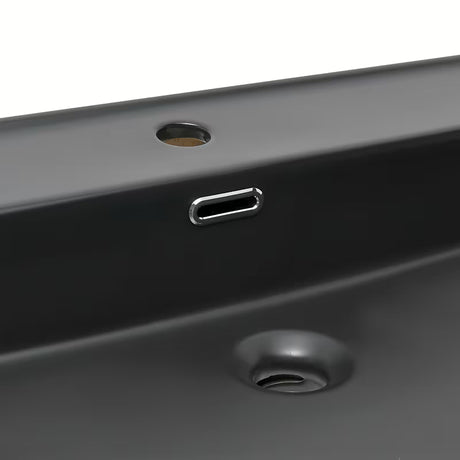 Namještajni keramički umivaonik SAT B-Way u mat crnoj boji s otvorom pro za slavinu u sredini