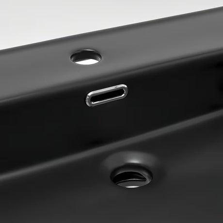 Umivaonik za Kupaonski Ormarić SAT B-Way od keramike u mat crnoj boji s odlagališnom plohom desno