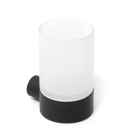 Zidni držač čaša SAT B-Way R u crnoj izvedbi s jednostavnim elegantnim dizajnom.