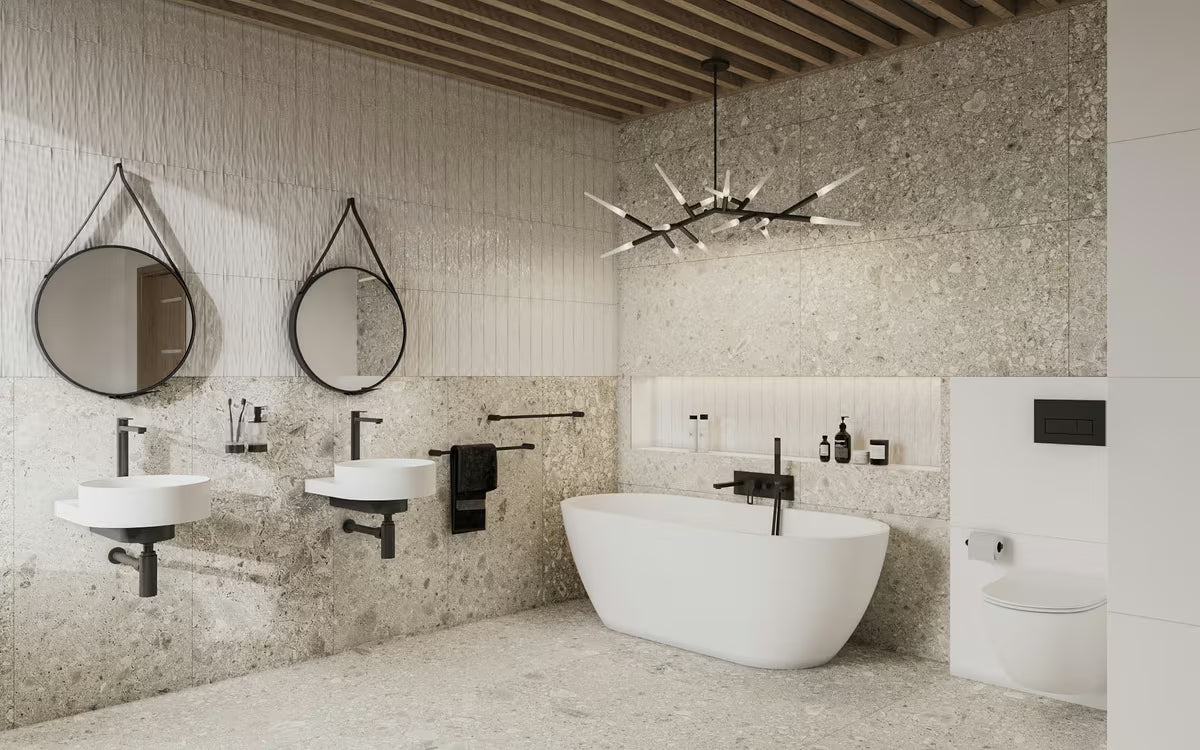 Zidni držač čaša SAT B-Way R u crnoj izvedbi s jednostavnim elegantnim dizajnom.