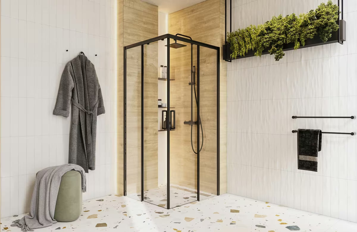 Crni zidni kukica SAT B-Way R za kupaonicu pro ručnike i ogrtače