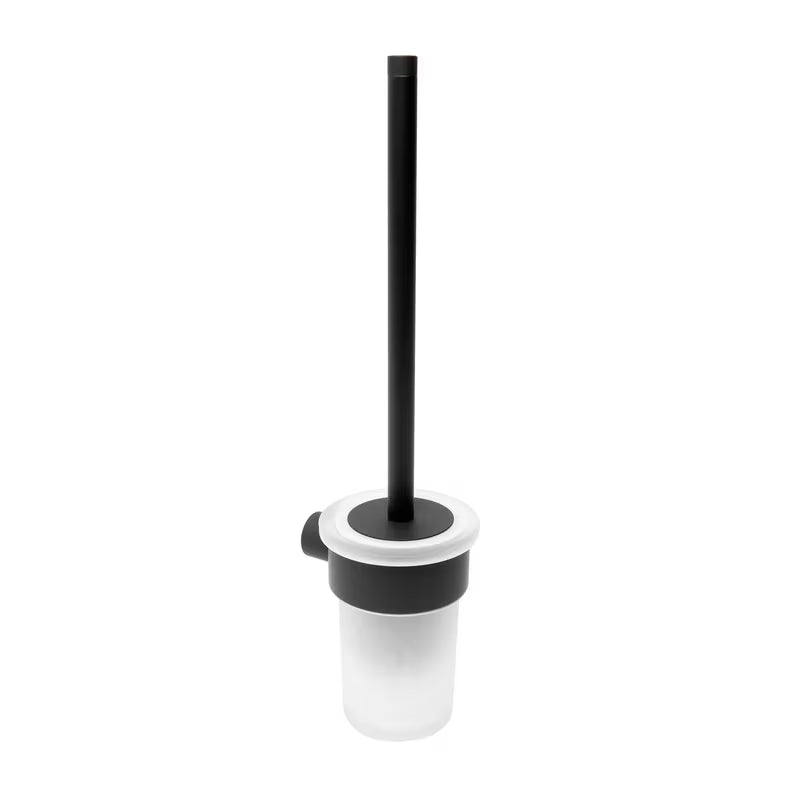 Zidna ČETKA za Wc SAT B-Way R u mat crnoj boji sa zaobljenim minimalističkim dizajnom.