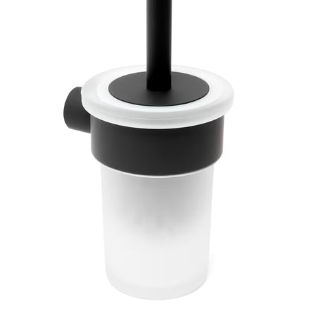 Zidna ČETKA za Wc SAT B-Way R u mat crnoj boji sa zaobljenim minimalističkim dizajnom.