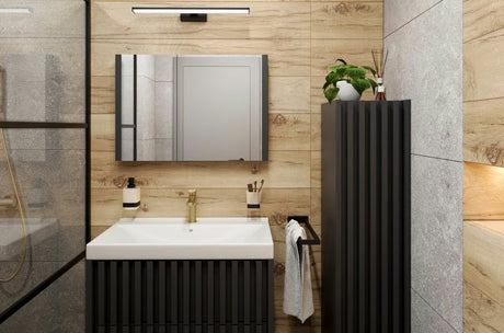 Crni zidni dozator sapuna SAT B-Way S jednostavnog elegantnog dizajna