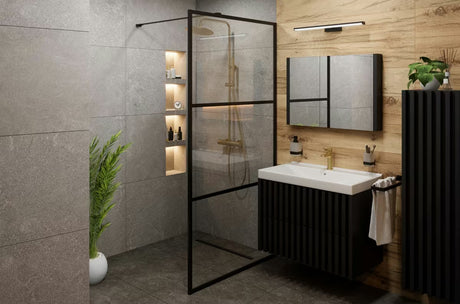 Crni mat zidni držač čaša SAT B-Way S kvadratnog dizajna