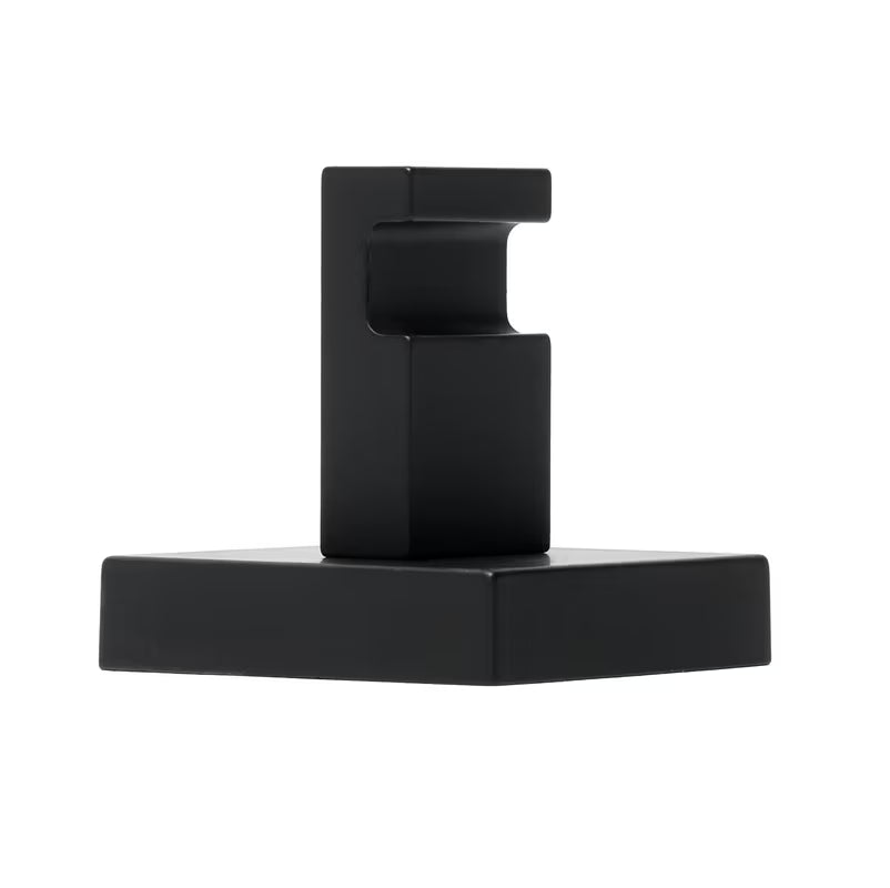 Zidni kupaonski kukica SAT B-Way S u crnoj mat izvedbi od aluminija