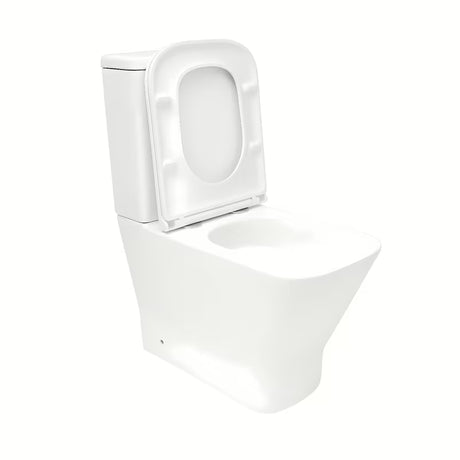 Bijeli WC kombi SAT B-Way s vrtložnim ispiranjem, vodokotlićem i sjedalom sa soft Close