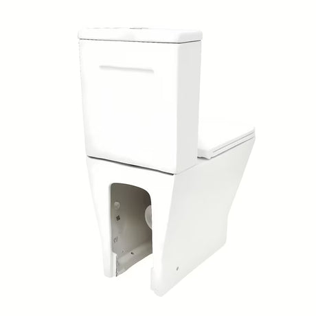 Bijeli WC kombi SAT B-Way s vrtložnim ispiranjem, vodokotlićem i sjedalom sa soft Close