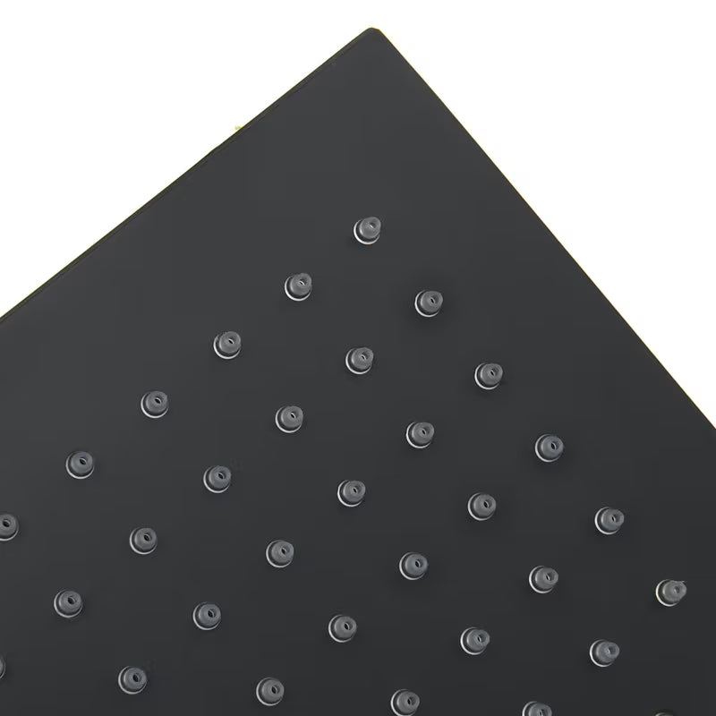 Kvadratna nadglavni tuš SAT B-Way 20x20 cm u mat crnoj boji s metalnom izvedbom