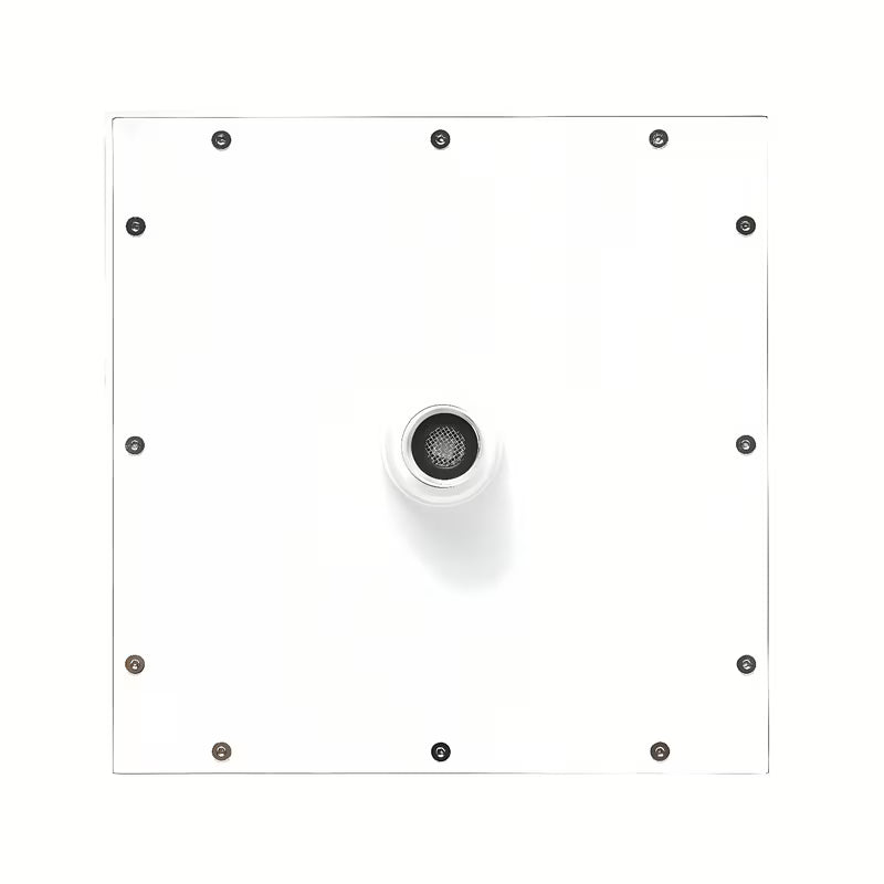 Bijela mat nadglavni tuš SAT B-Way, kvadratna 200 x 200 mm s jednim mlazom.