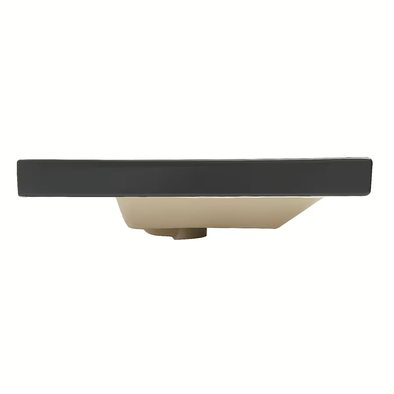 Namještajni keramički umivaonik SAT B-Way u mat crnoj boji s otvorom pro za slavinu u sredini