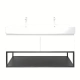 Viseća ormarić SAT B-Way s dvostrukim umivaonikom u sjajno bijeloj boji 119x45x30 cm