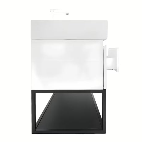 Viseća ormarić SAT B-Way s dvostrukim umivaonikom u sjajno bijeloj boji 119x45x30 cm