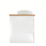 Viseća ormarić s umivaonicima SAT B-Way u sjajnoj bijeloj boji s pokrovnom pločom u dekoru hrasta