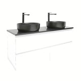 Viseća kupaonski ormarić s umivaonikom SAT B-Way u bijeloj boji, visoki sjaj 119x45x50 cm