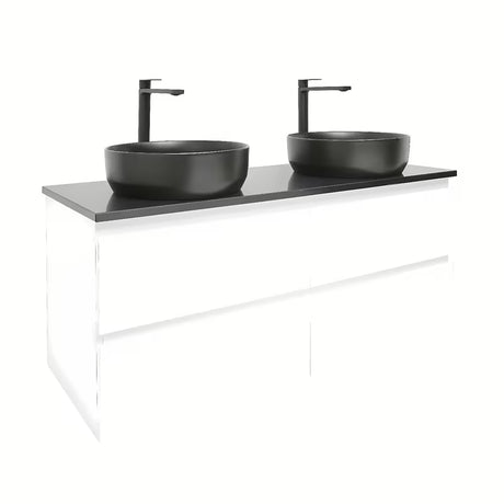 Viseća kupaonski ormarić s umivaonikom SAT B-Way u bijeloj boji, visoki sjaj 119x45x50 cm