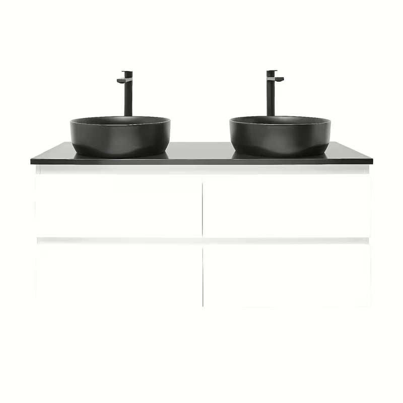 Viseća kupaonski ormarić s umivaonikom SAT B-Way u bijeloj boji, visoki sjaj 119x45x50 cm