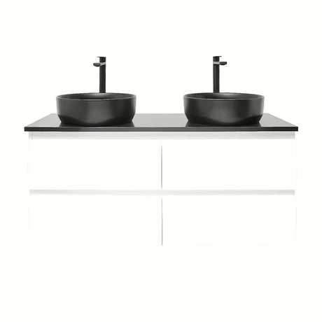 Viseća kupaonski ormarić s umivaonikom SAT B-Way u bijeloj boji, visoki sjaj 119x45x50 cm