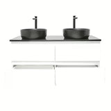 Viseća kupaonski ormarić s umivaonikom SAT B-Way u bijeloj boji, visoki sjaj 119x45x50 cm