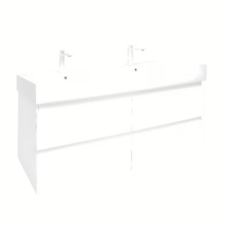 Viseća kupaonski ormarić s umivaonikom SAT B-Way u bijeloj boji, visoki sjaj