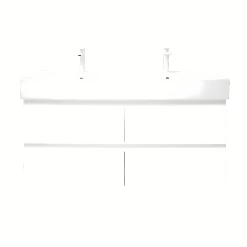 Viseća kupaonski ormarić s umivaonikom SAT B-Way u bijeloj boji, visoki sjaj