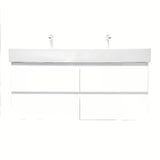 Viseća kupaonski ormarić s umivaonikom SAT B-Way u bijeloj boji, visoki sjaj