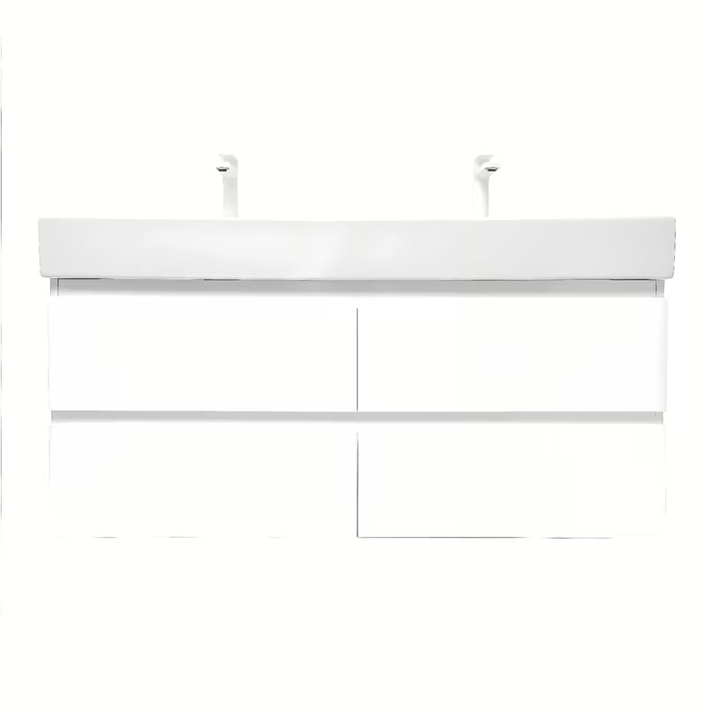 Viseća kupaonski ormarić s umivaonikom SAT B-Way u bijeloj boji, visoki sjaj