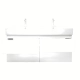 Viseća kupaonski ormarić s umivaonikom SAT B-Way u bijeloj boji, visoki sjaj