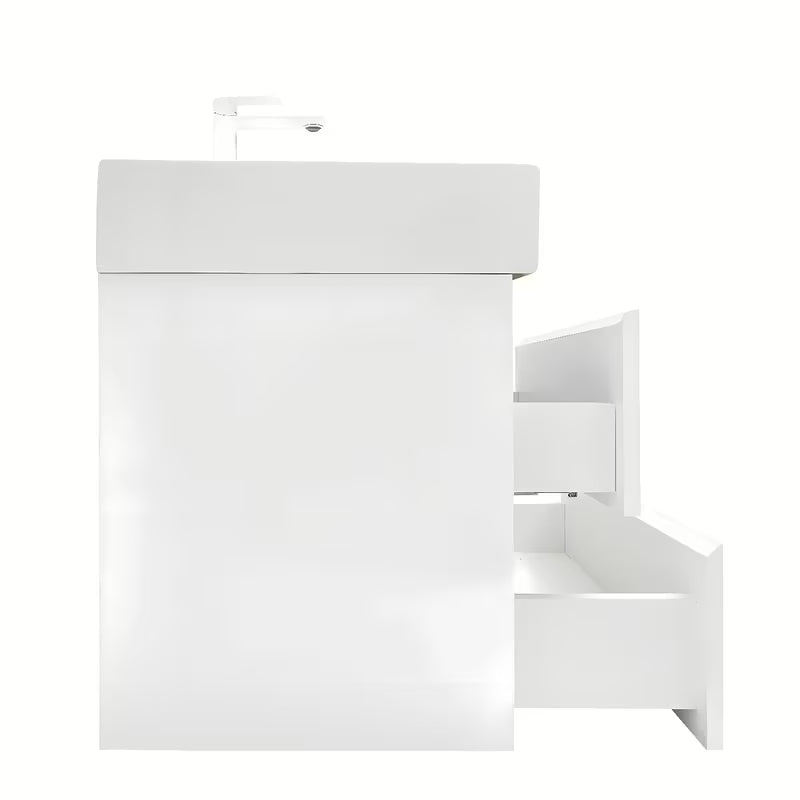 Viseća kupaonski ormarić s umivaonikom SAT B-Way u bijeloj boji, visoki sjaj