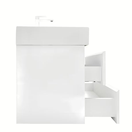 Viseća kupaonski ormarić s umivaonikom SAT B-Way u bijeloj boji, visoki sjaj