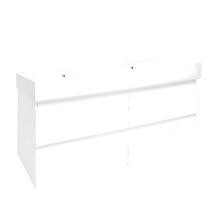 Viseća kupaonski ormarić s dvostrukim umivaonikom SAT B-Way u bijeloj boji s četiri ladice