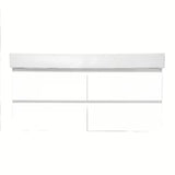 Viseća kupaonski ormarić s dvostrukim umivaonikom SAT B-Way u bijeloj boji s četiri ladice